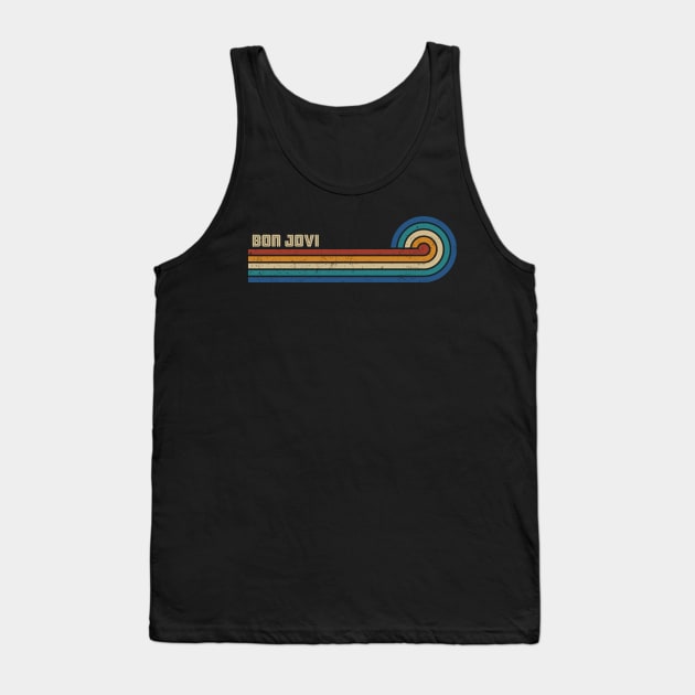 Bon Jovi - Retro Sunset Tank Top by Arestration